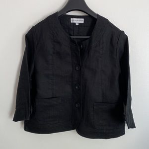 Marvin Richards Cropped Linen Jacket